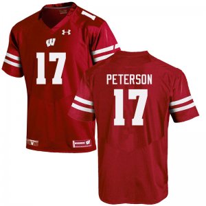 Men's Wisconsin Badgers NCAA #17 Darryl Peterson Red Authentic Under Armour Stitched College Football Jersey XO31J63MQ